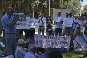 Protest in Albanien